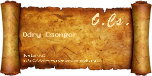 Odry Csongor névjegykártya