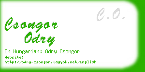 csongor odry business card